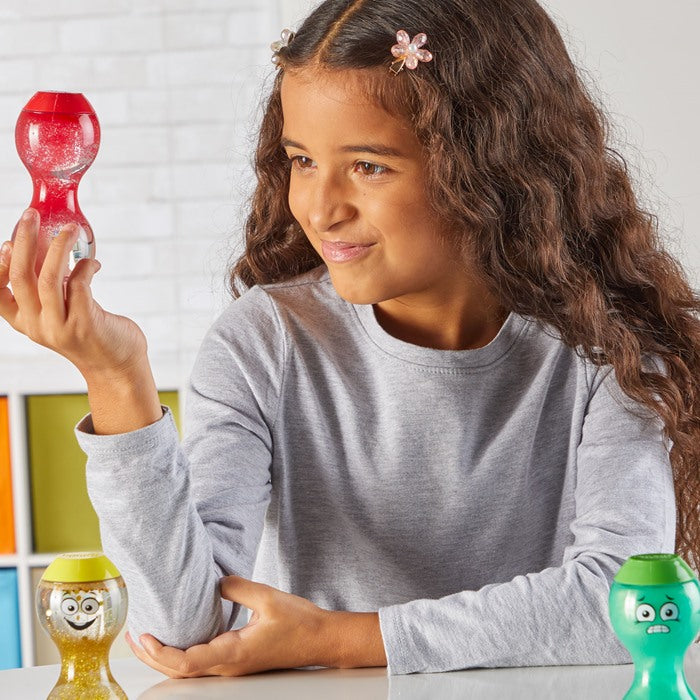 בקבוקי רגשות תחושתיים שלי: שמח, עצוב, פוחד וכועס