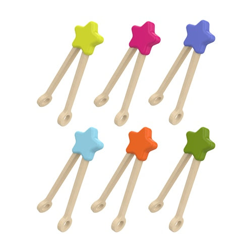 מארז מלקחיים עץ Easy Tweezies – לפיתוח מוטוריקה עדינה (6 יחידות)